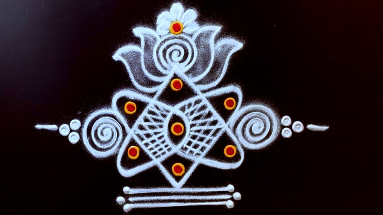 2 Beautiful door step border rangoli kolam designs♥️ குட்டி வாசலில் போட அழகான குட்டி குட்டி கோலங்கள்