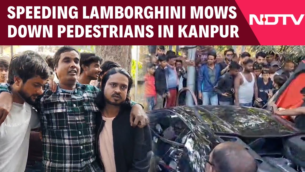 Kanpur News | Speeding Lamborghini Mows Down Pedestrians in Kanpur, 6 Injured