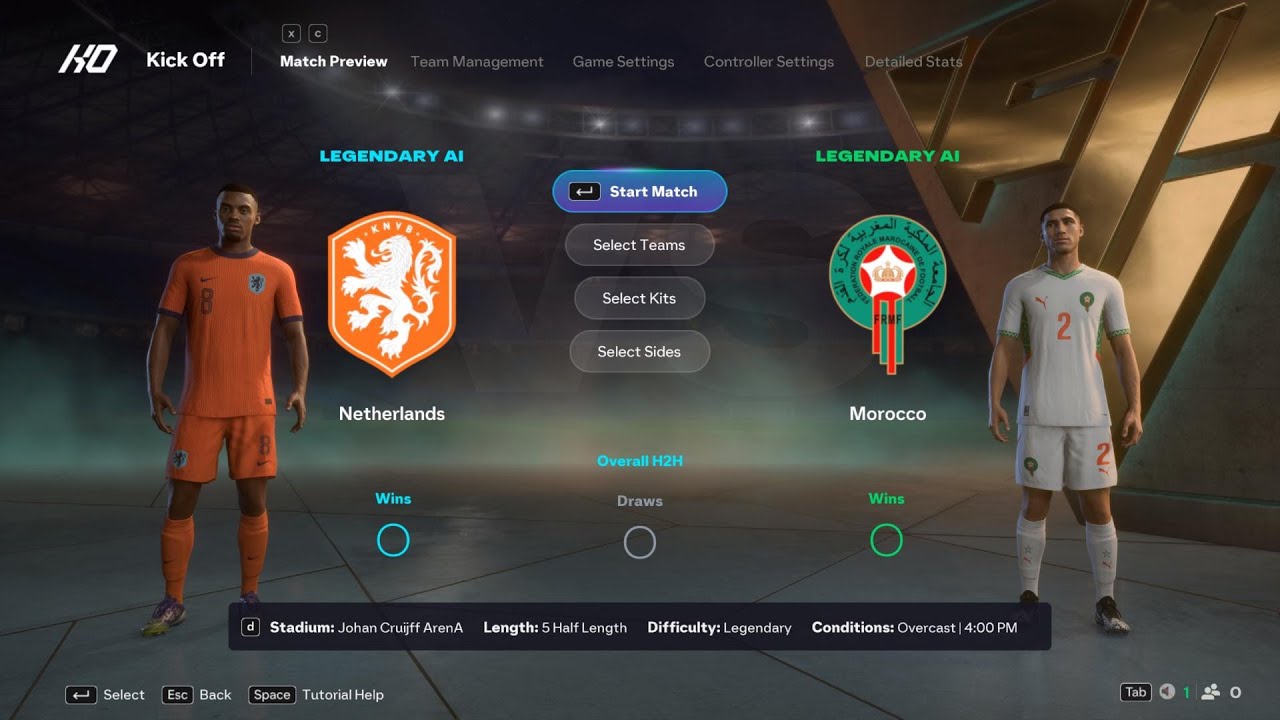 Netherlands vs Morocco | International | EA FC 26 | Simulation