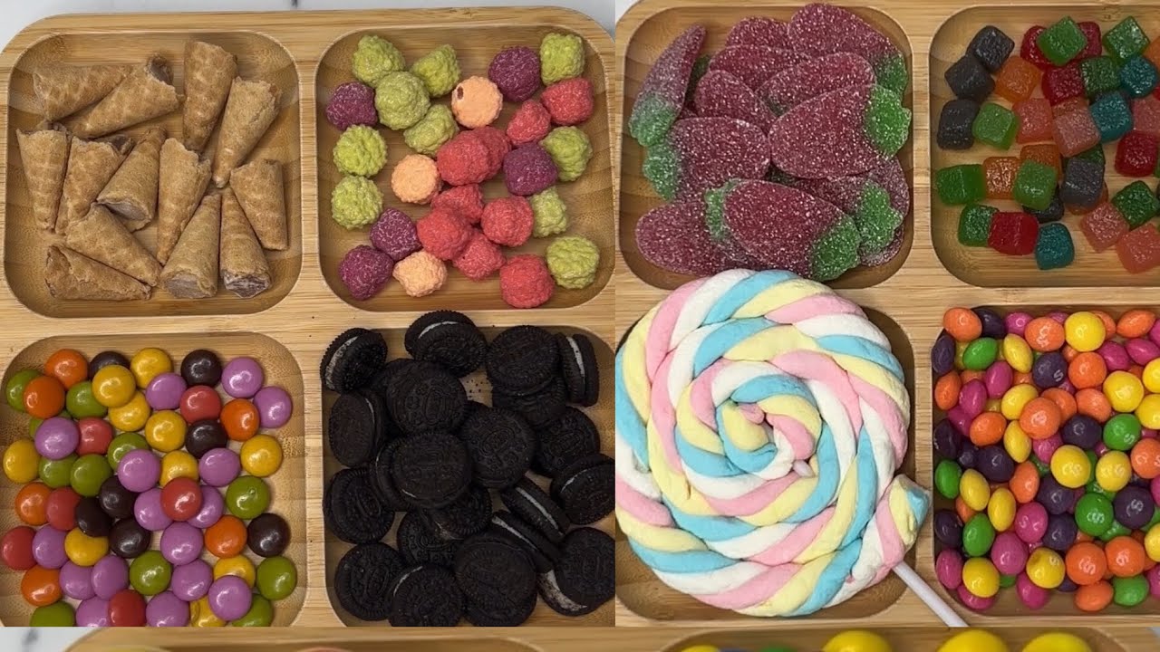 ASMR ~ Filling Platter with Sweets 🍫🍭🍪