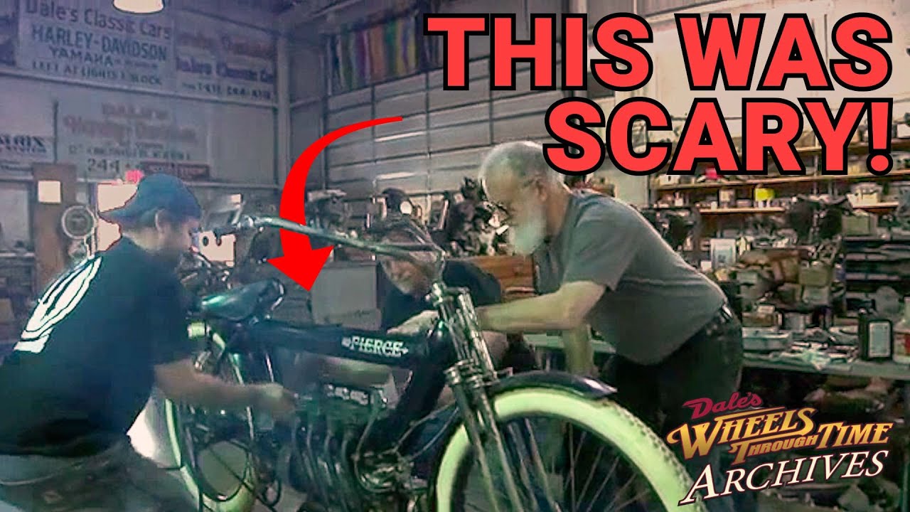 A Big Scare On One of The RAREST Motorcycles - 1910 Pierce Motorcycle Part 2