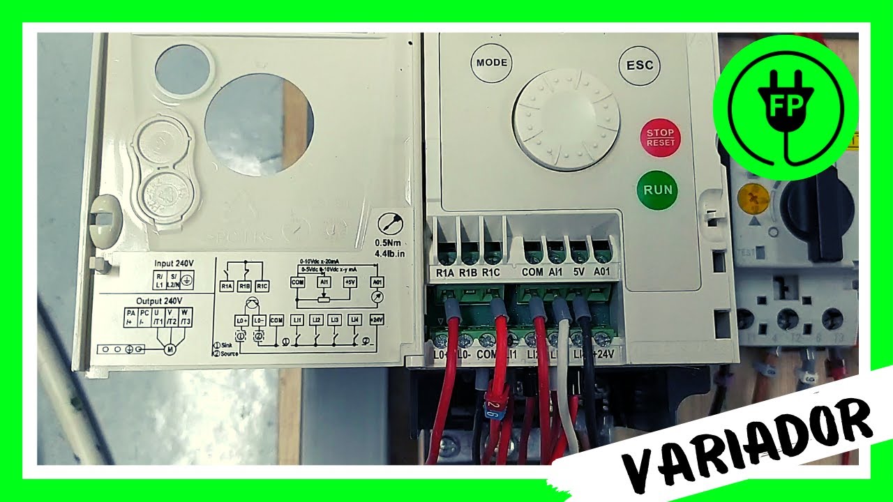 VARIADOR de FRECUENCIA | INVERTER: Configuración a 3 hilos
