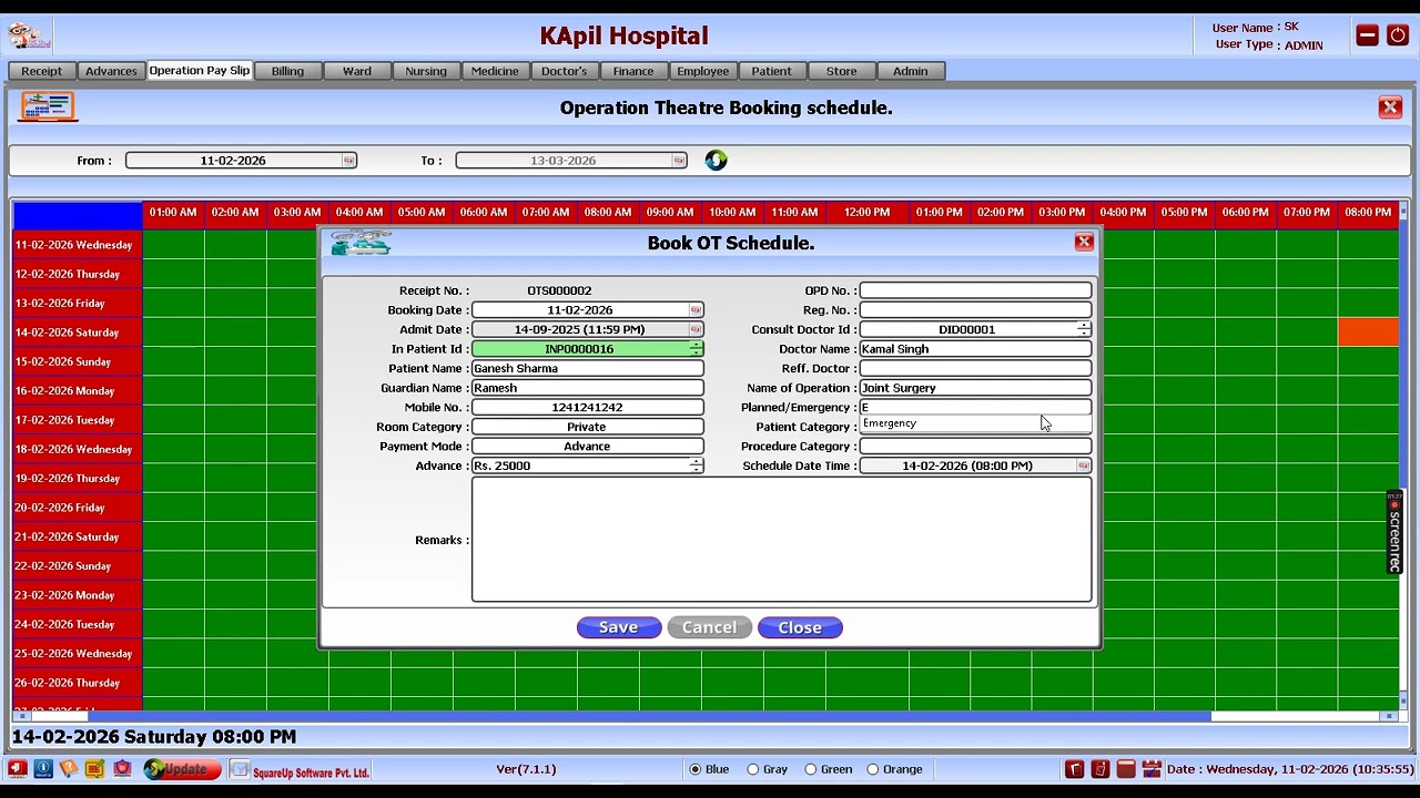 OPD Slot Booking