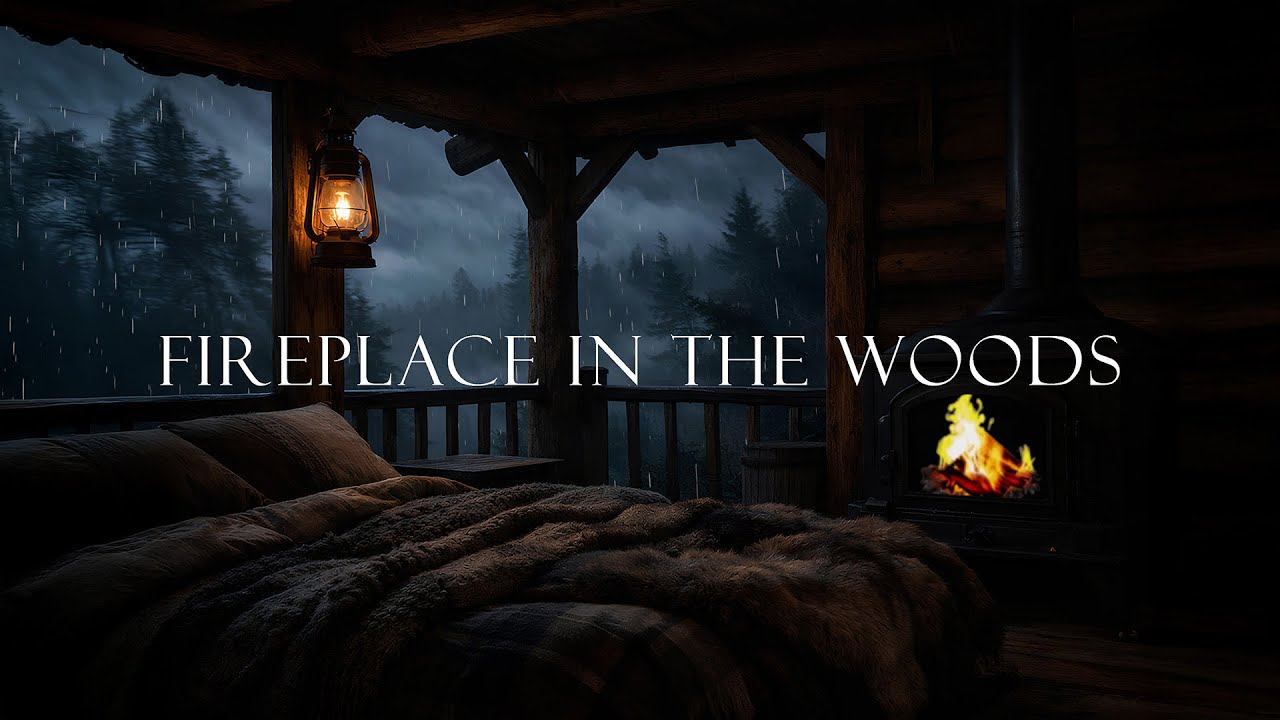 4 HOURS Rain Sounds & Piano Music by the Fireplace | Deep Relaxation