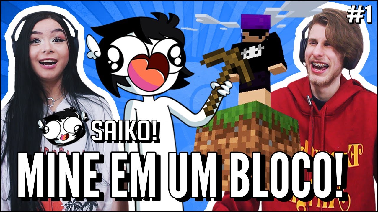 MINECRAFT NUM BLOCO SÓ COM O YCARO - SAIKO (JOVENS REAGEM)