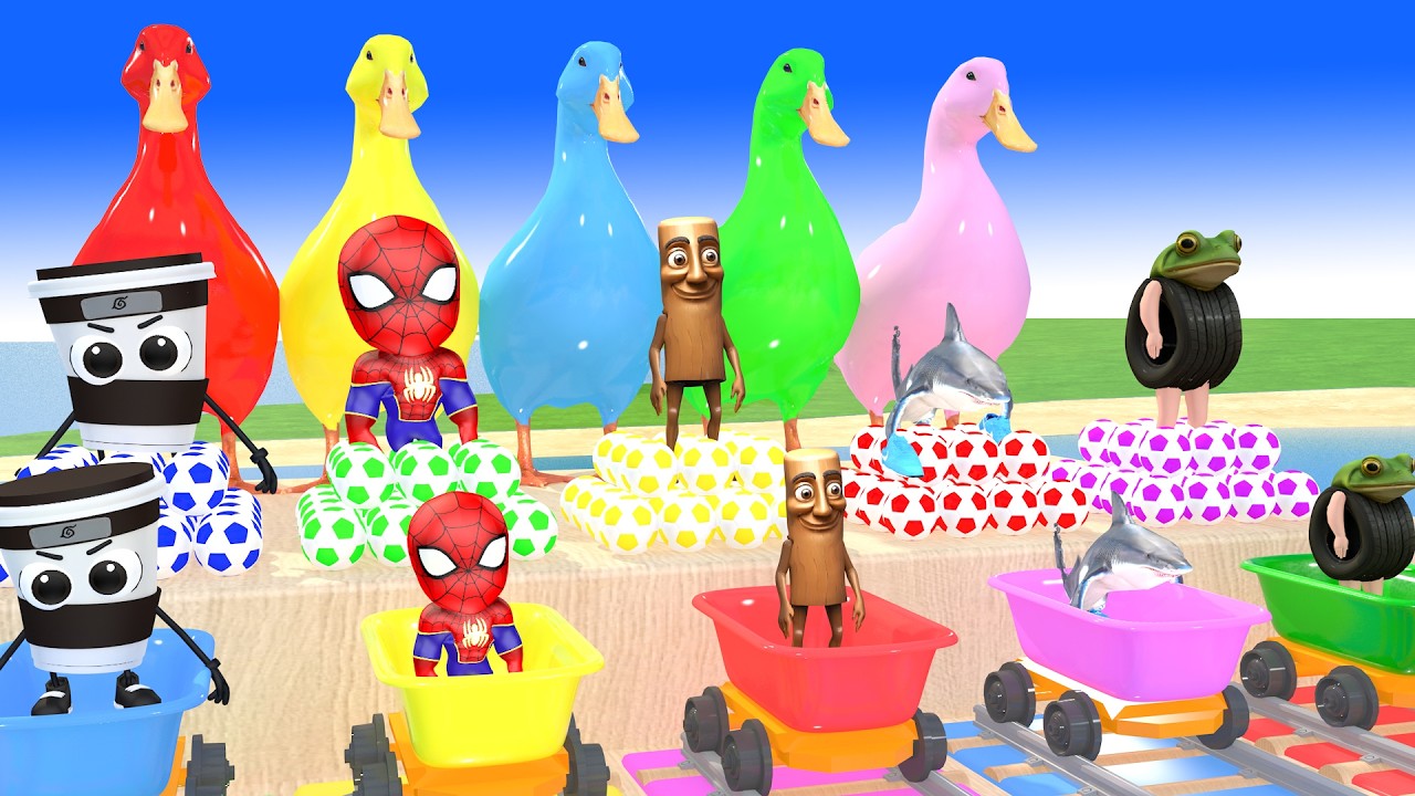 Long Slide Game with Cow Elephant Gorilla Hippopotamus Tiger 3d Animal Game Funny 3d Animals