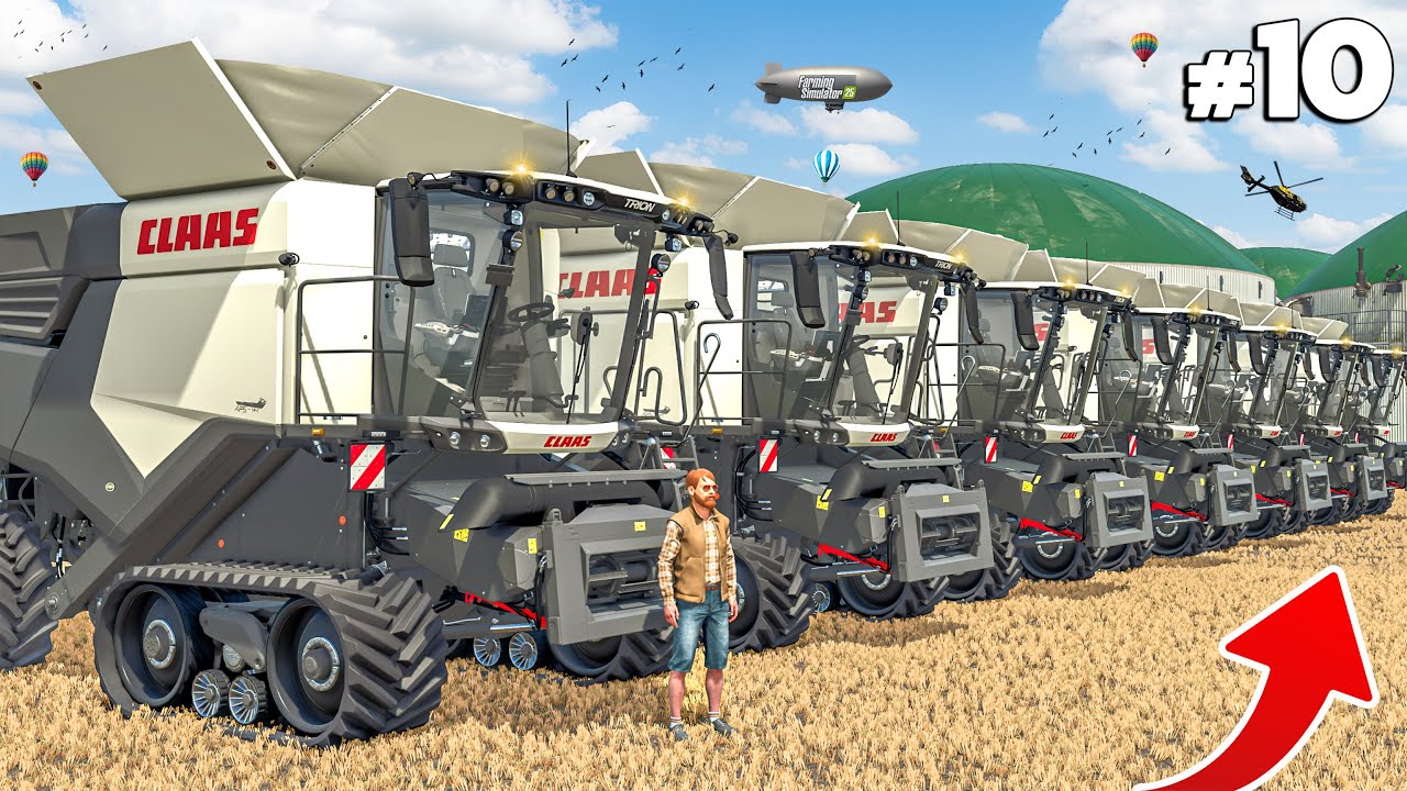 Мощный комбайн с комбайном CLAAS | Ферма на 1000 коров | Farming Simulator 25