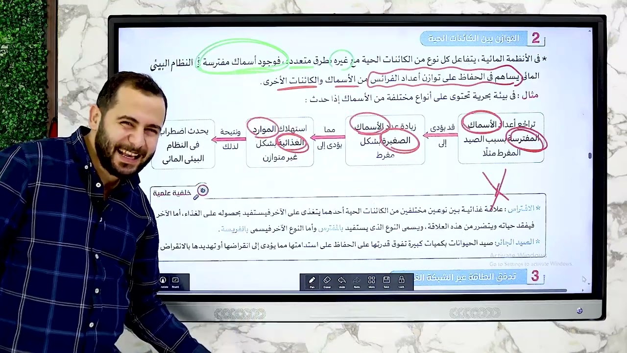 شرح الدرس العاشر التوازن البيئي علوم متكاملة أولي ثانوي 