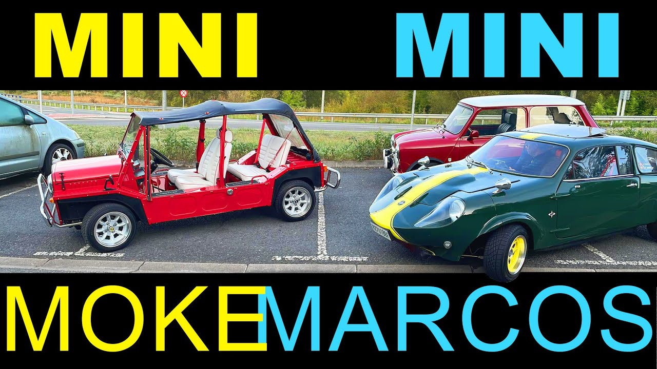 Driving behind MINI MOKE & MINI MARCOS To Classic Car Show (Mini 850 POV)