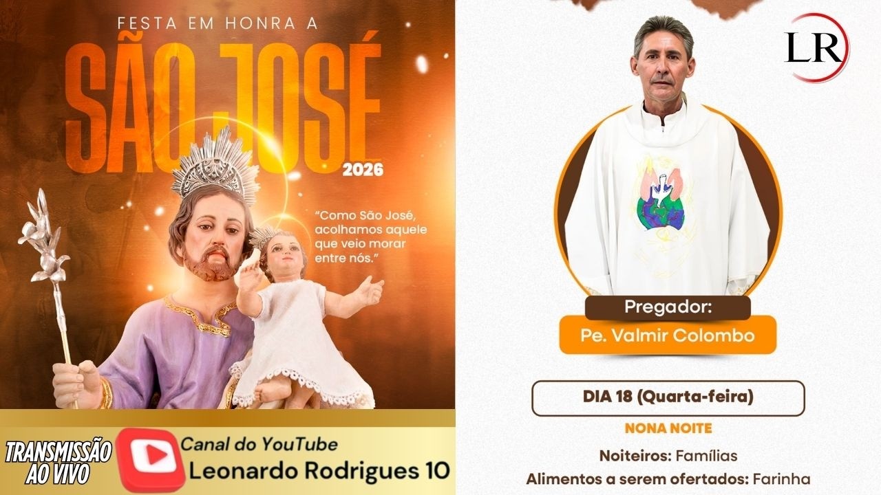 9ª NOITE | FAMÍLIAS | Pe. VALMIR COLOMBO | NOVENÁRIO SÃO JOSÉ