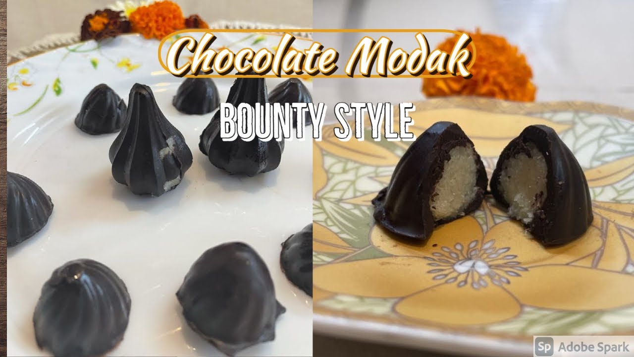 Chocolate Modak | Bounty Style | चॉकोलेट  बॉउंटी मोदक