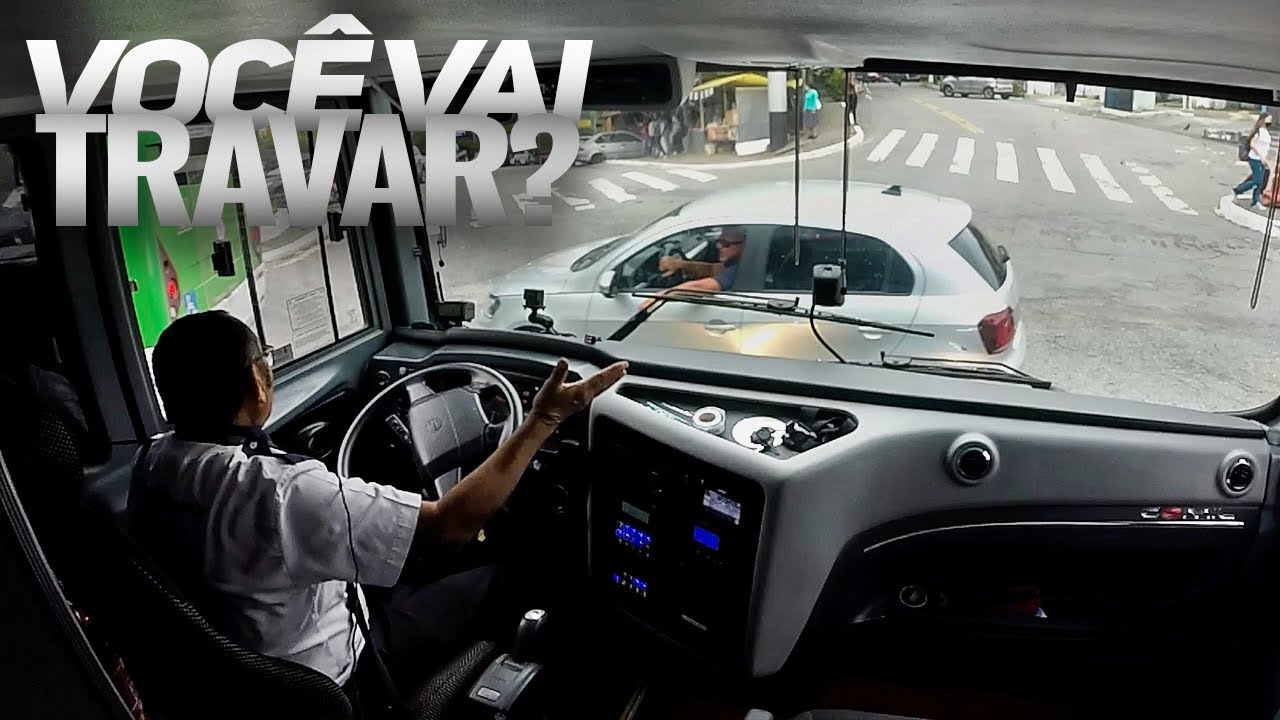 Dirigindo um Ônibus Rodoviário DD em ruas apertadas de SP | Dificuldades de um Motorista Rodoviário