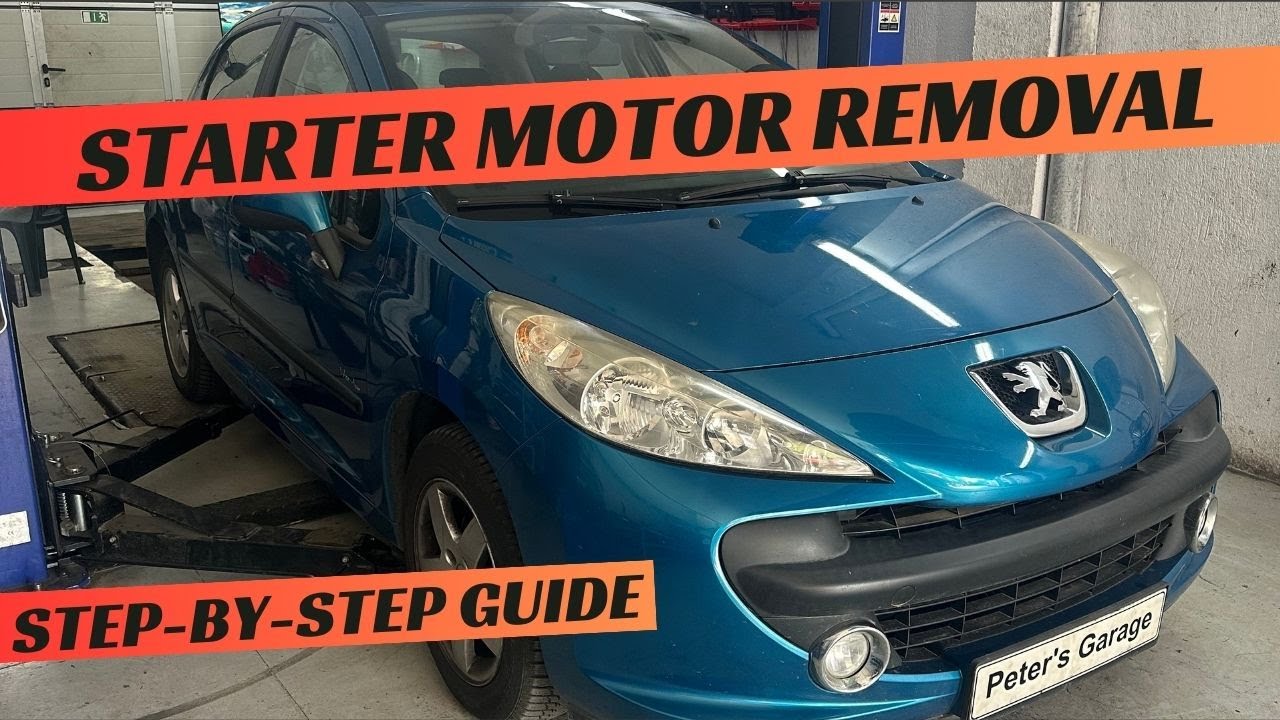Снятие и замена стартера Peugeot 207 1.6 HDI
