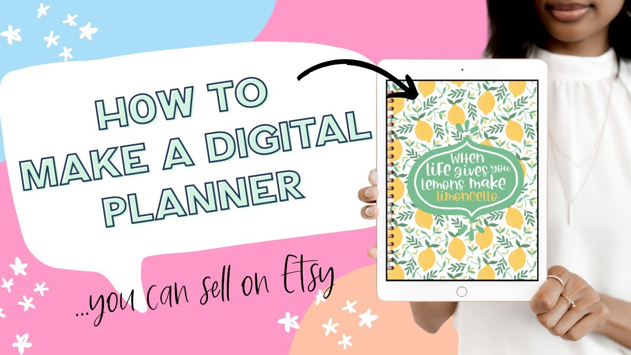 How to make a DIGITAL PLANNER that you can SELL on Etsy | The Digital Planner Template Kit