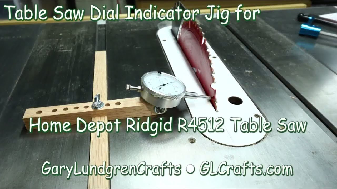 Table Saw Dial Indicator Jig for Ridgid R4512 Ep.2017-39