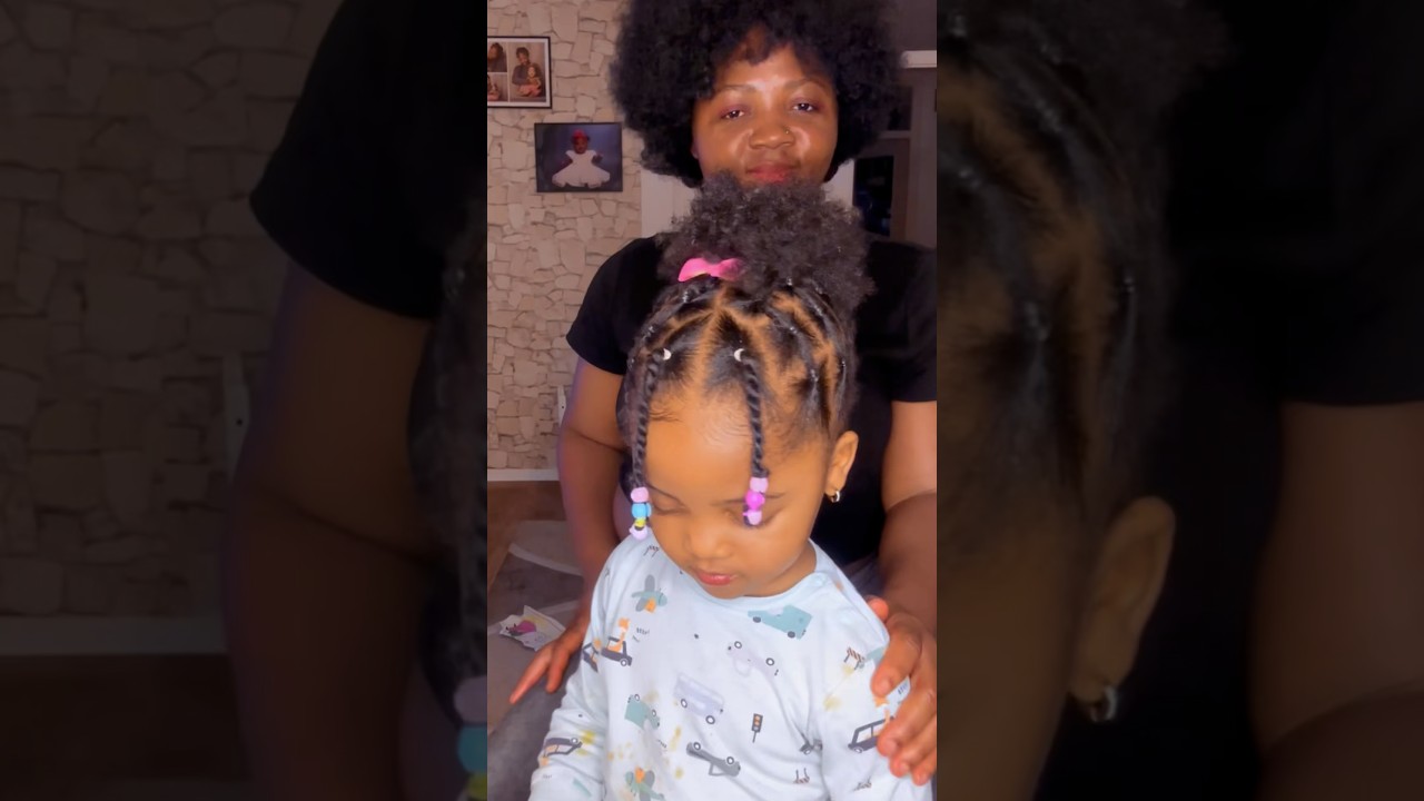 Cute Rubber band hairstyles for black girls 😍