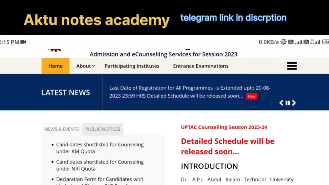 AKTU (UPTAC) Counselling 2023 URGENT UPDATE | Supreme court decision ? | AKTU Affiliation matter