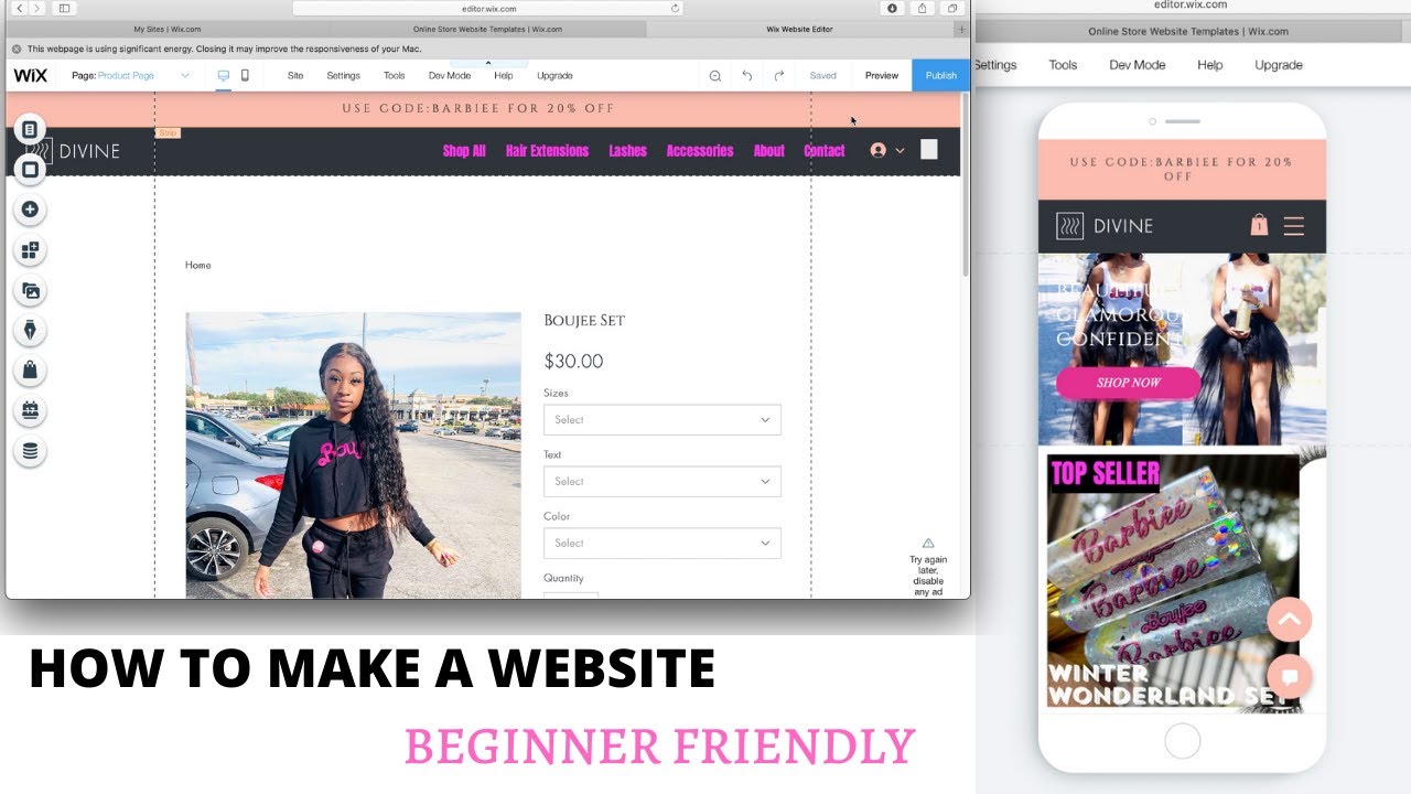 HOW TO MAKE A WEBSITE FOR BEGINNERS | WIX WEBSITE CREATOR