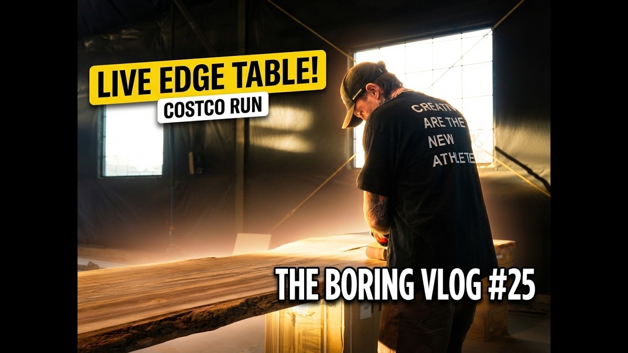 Bricks The Boring Vlog #25 - Live Edge Table Work and Costco Run
