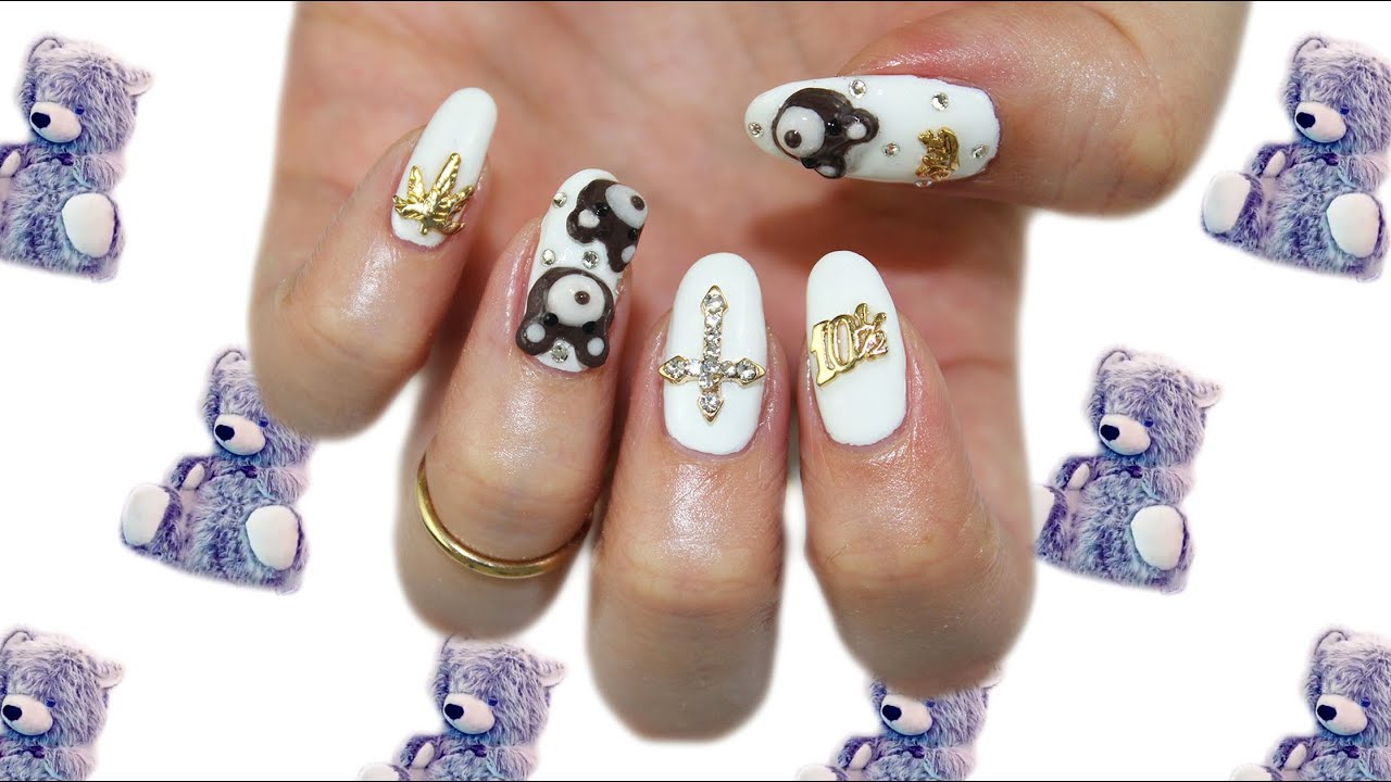 KKN recreates No.4: Miley Cyrus Inspired Teddy Bear Nails