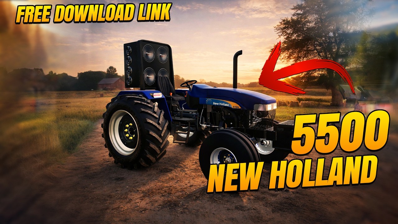 New Holland 5500 mod free download fs25 fs22 Realistic Farming 😍 | Indian tractor mods graphic