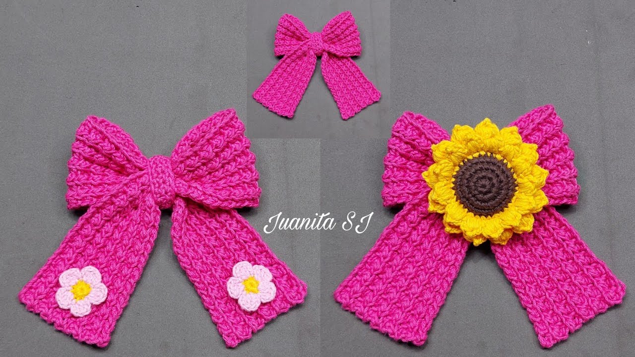 Moño o lazo a crochet paso a paso / Cómo tejer  / Tejer a Crochet