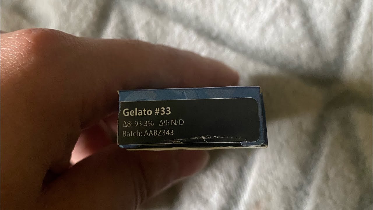 Delta 8 cart review Ten DC (Gelato #33)