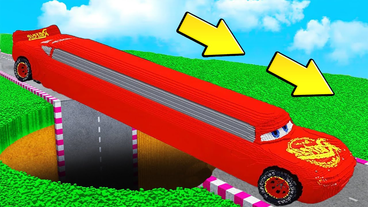 LONG CARS vs HUGE POTHOLES in Teardown #2