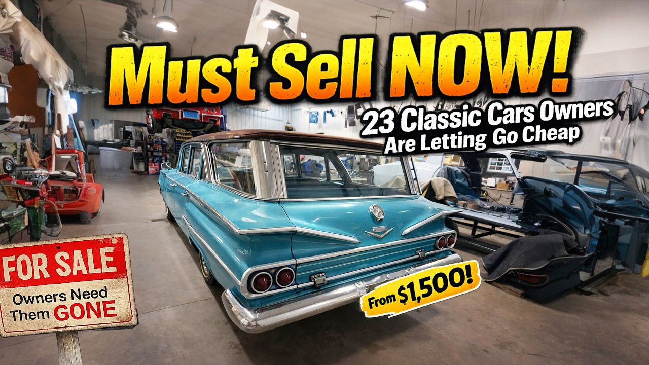 Must Sell NOW! 23 Vintage Cars Owners Are Letting Go Cheap!