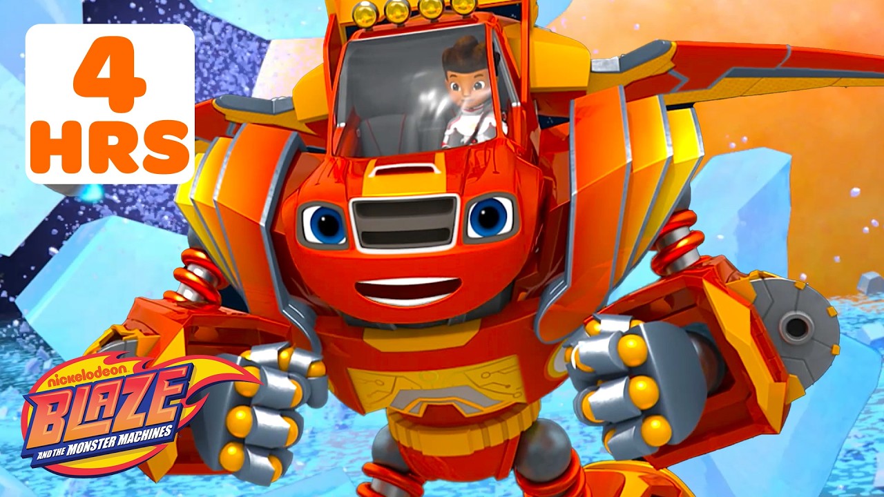 4 Hours of Smashing Through Walls! | Blaze and the Monster Machines