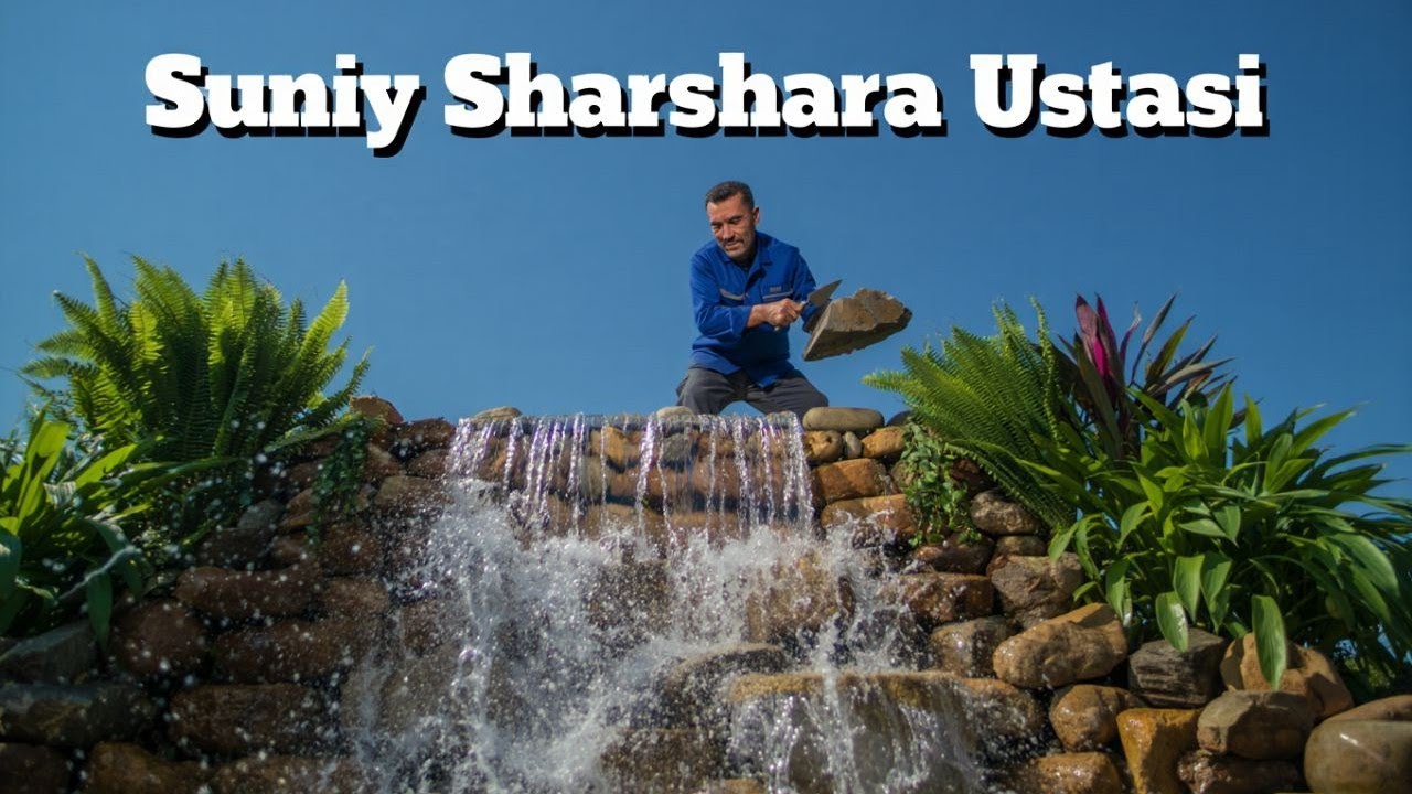 Tog‘ Toshidan Sun’iy Sharshara Yasash | Sharshara Ustalaridan Ajoyib Loyiha 33.738-07-07
