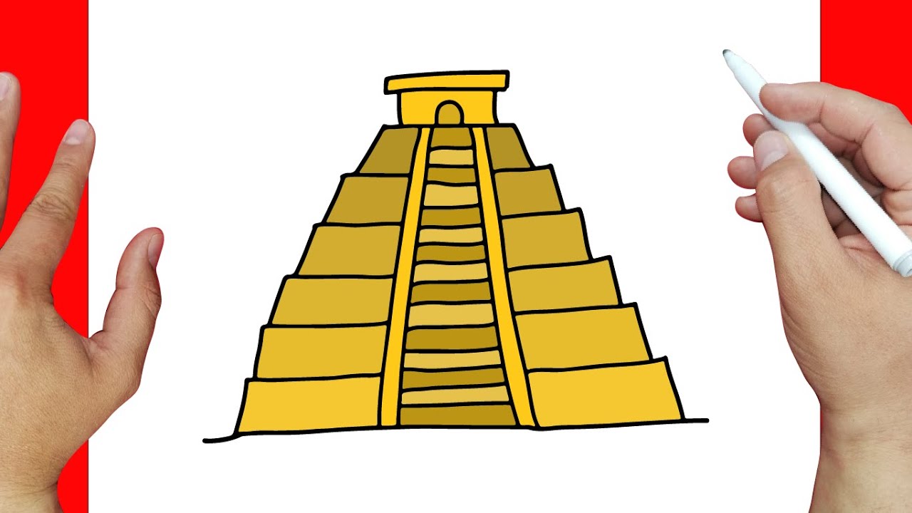 como dibujar una piramide | Dibujos fáciles