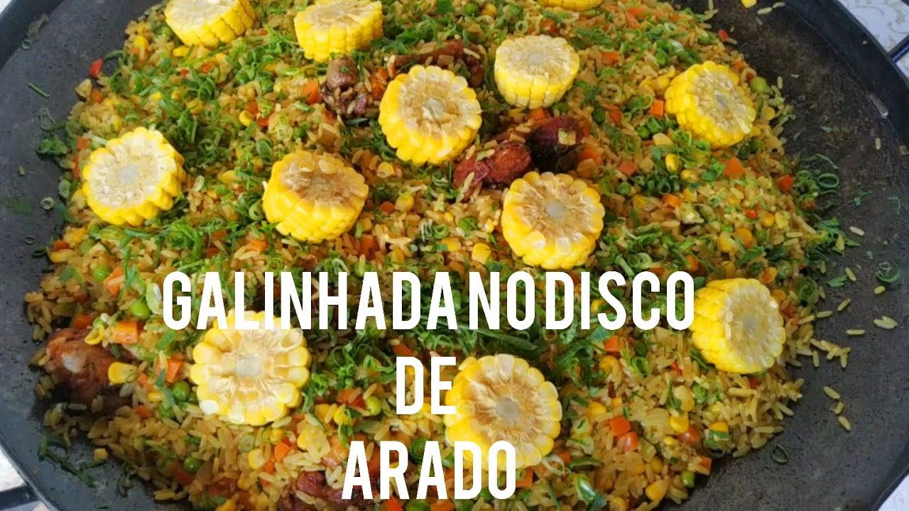 Galinhada no disco de arado