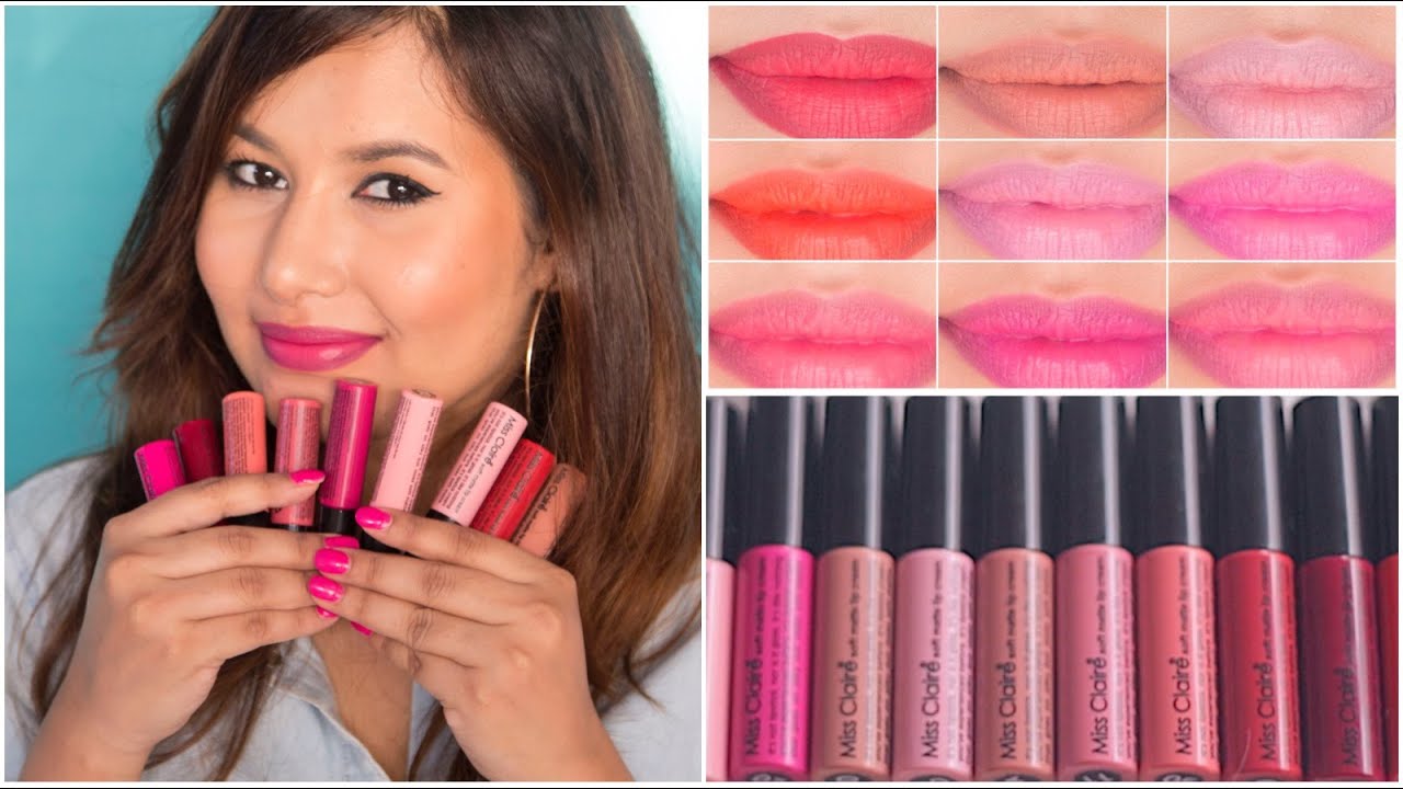 Miss Claire Soft Matte Lip Cream Swatches | Sonal Sagaraya
