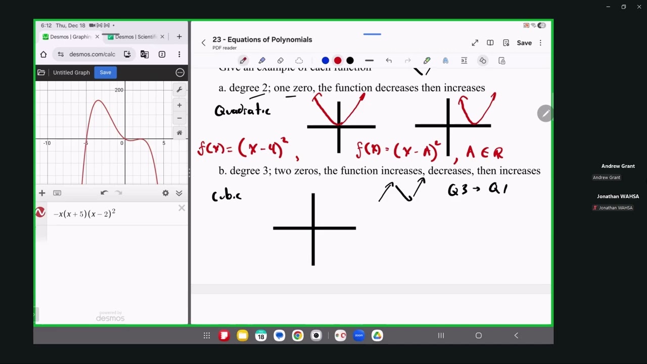 MHF4U Class 23: Unit 3 - Lesson 14.2: KQ 5 - 8