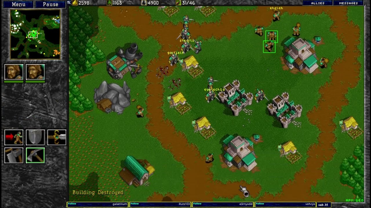 Warcraft 2 Garden of War 2v2 u8t3io3p/dj_boss vs Startale/Tyrus