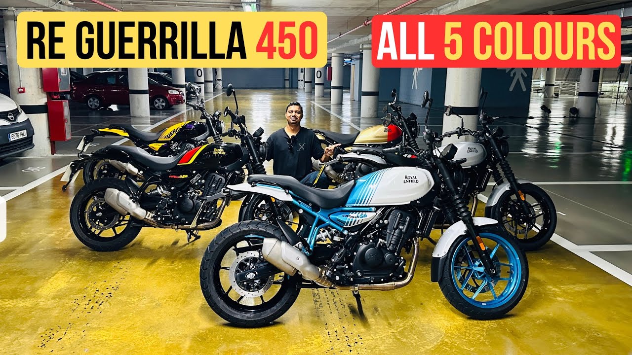 RE Guerrilla 450 All 5 Colours - White, Silver, Black, Yellow, Gold 🔥🔥🔥