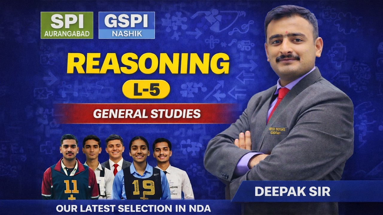 Reasoning L- 5 for SPI GSPI 2026 | General Studies | Complete Basics