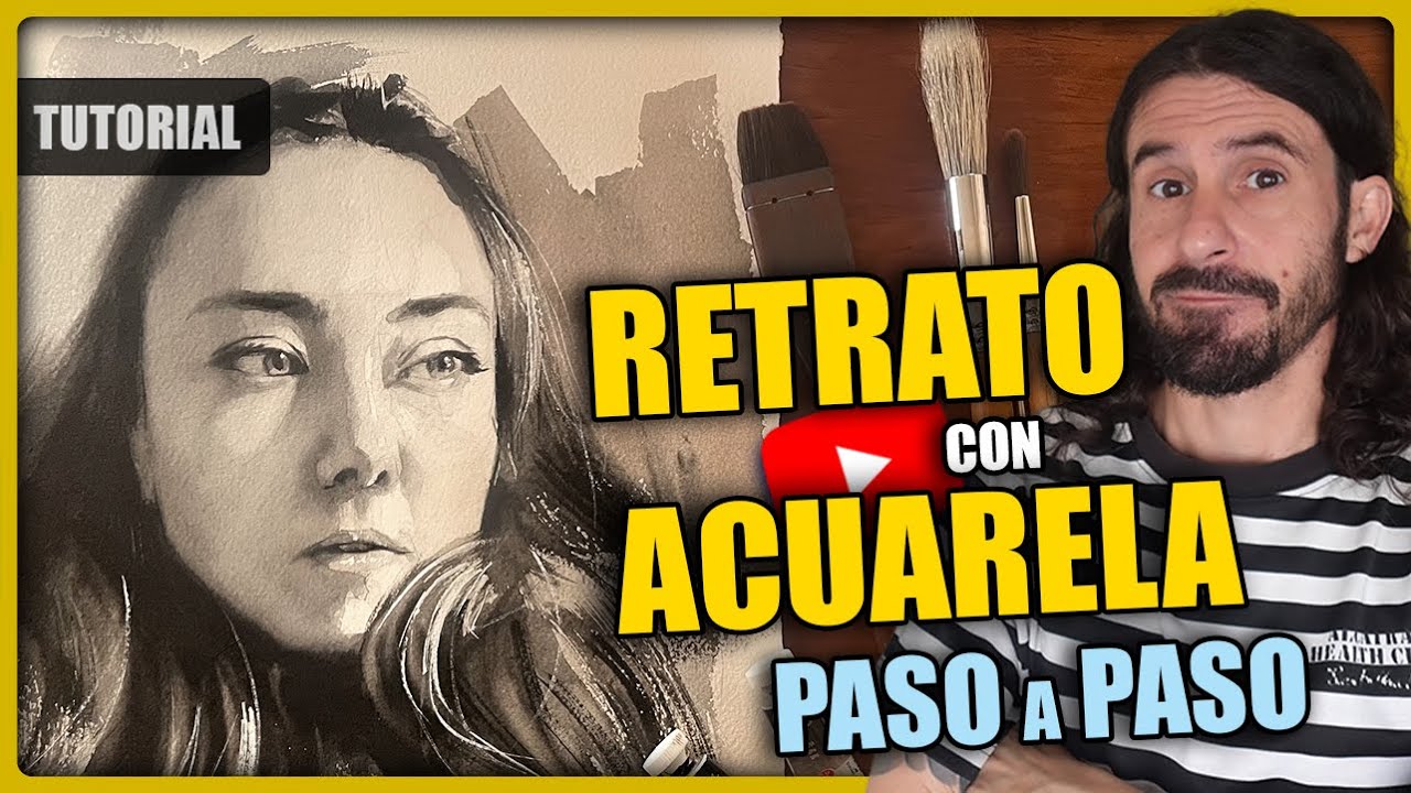 Cómo pintar un RETRATO con ACUARELA con 2 Tonos 🎨 TUTORIAL PASO a PASO