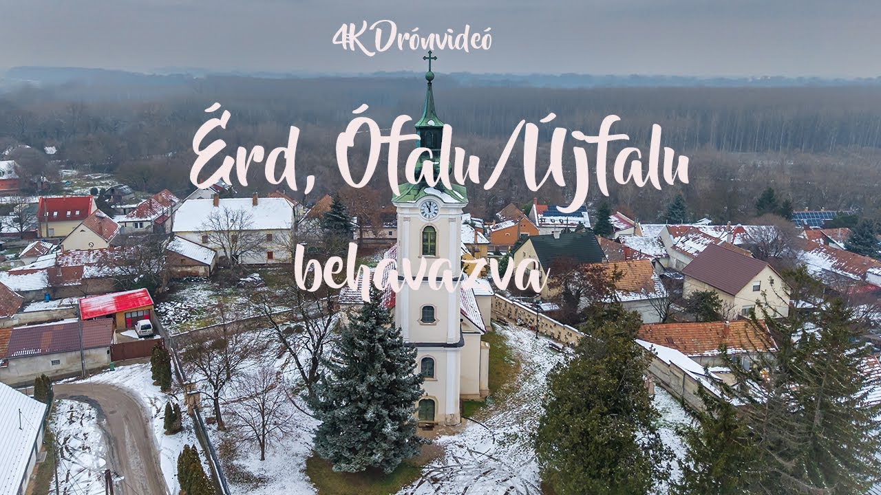 Az érdi Ófalu\Újfalu behavazva  / 4k drónvideó