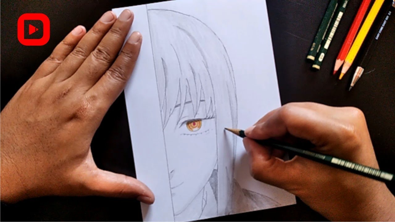 How to draw [Finishing] Makima Half Face || Chainsaw Man || Easy anime drawing for beginners