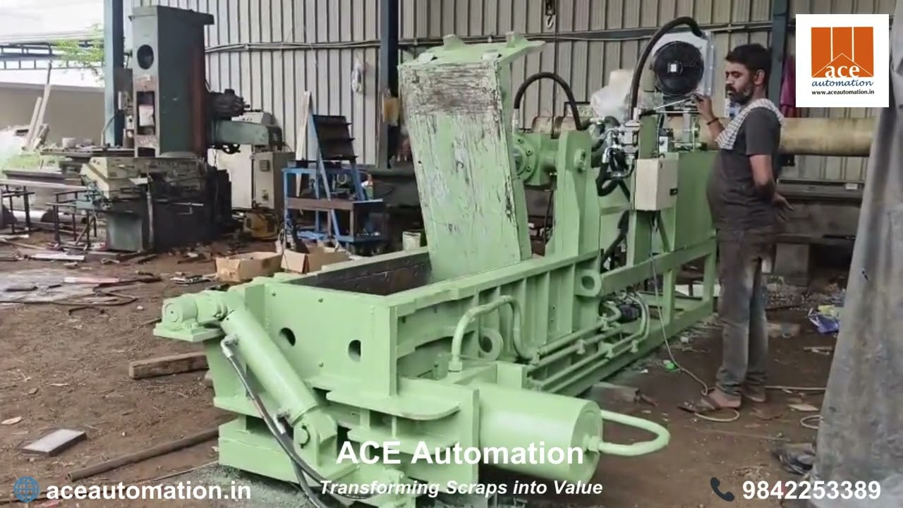 120 Ton Metal Scrap Baler | Triple Compression | HR Sheet | ACE Automation Coimbatore