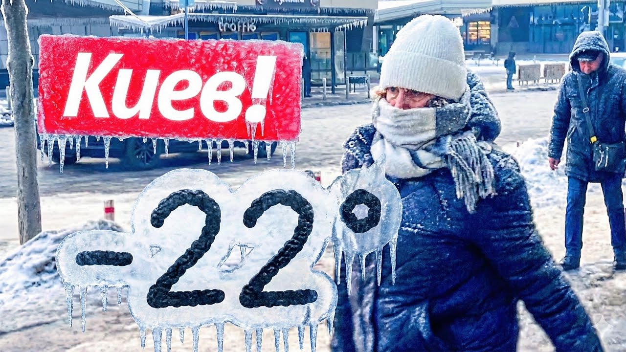 Киев -22°! Самый холодный день зимы! Замерзаем