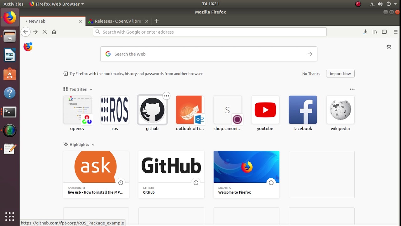 Install ROS Melodic and Opencv 3.4.2