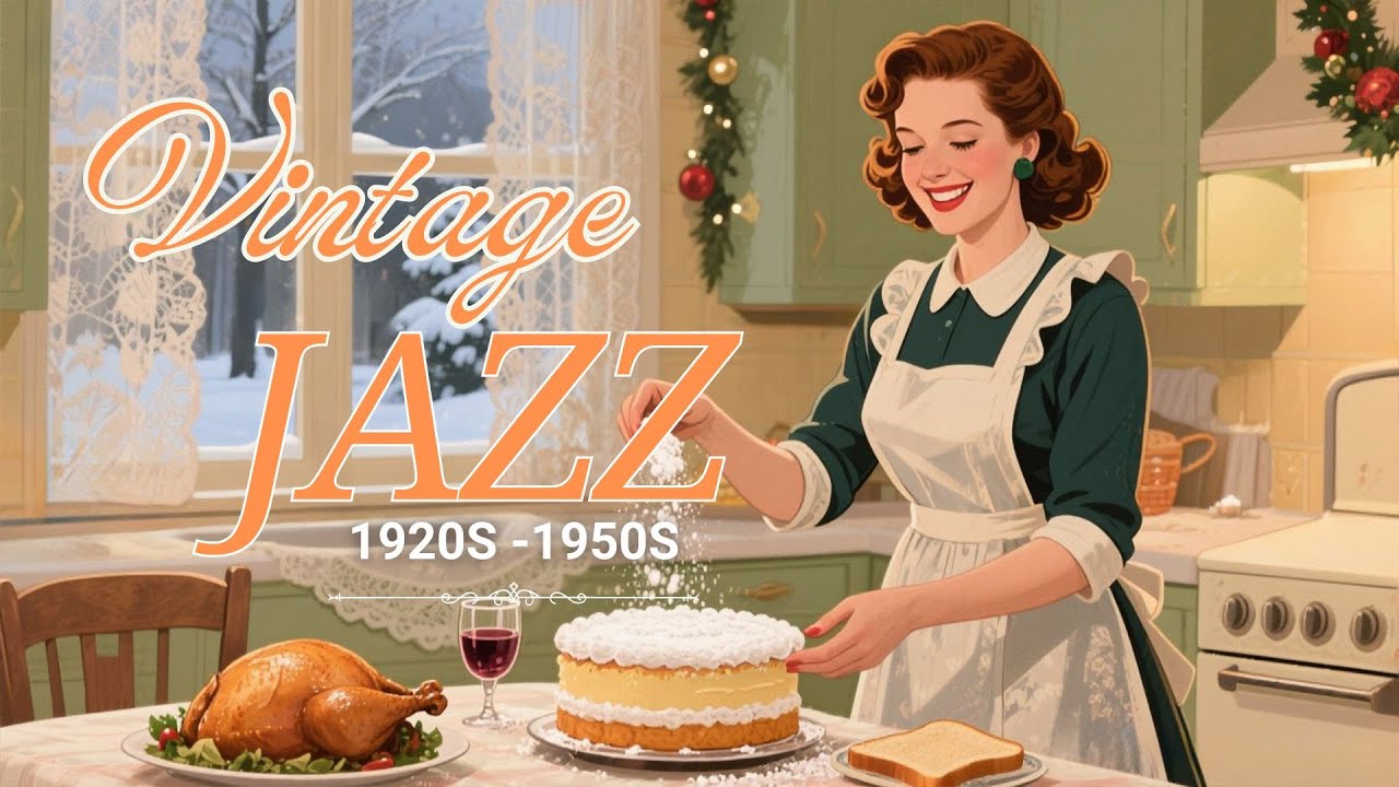 Cozy Christmas Jazz 🎄 1940s Vintage Kitchen Swing & Holiday Baking Warmth