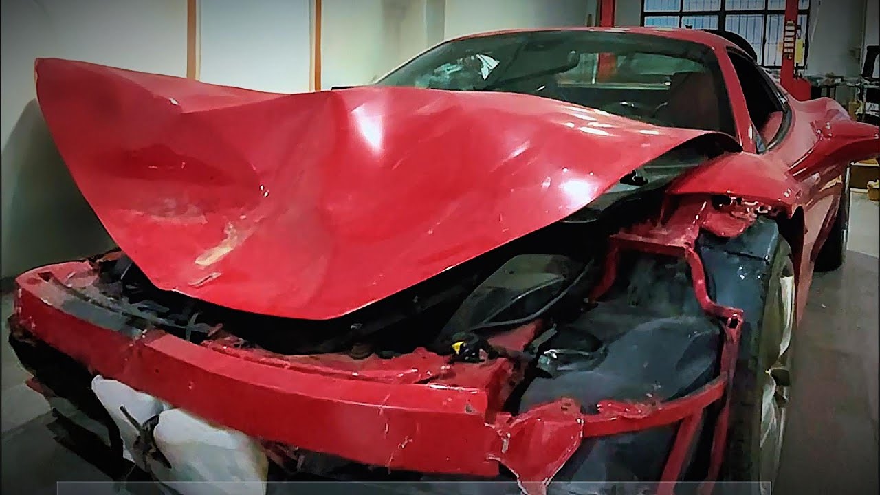 Реставрация кабриолета Ferrari 458 — от аварии к красоте.