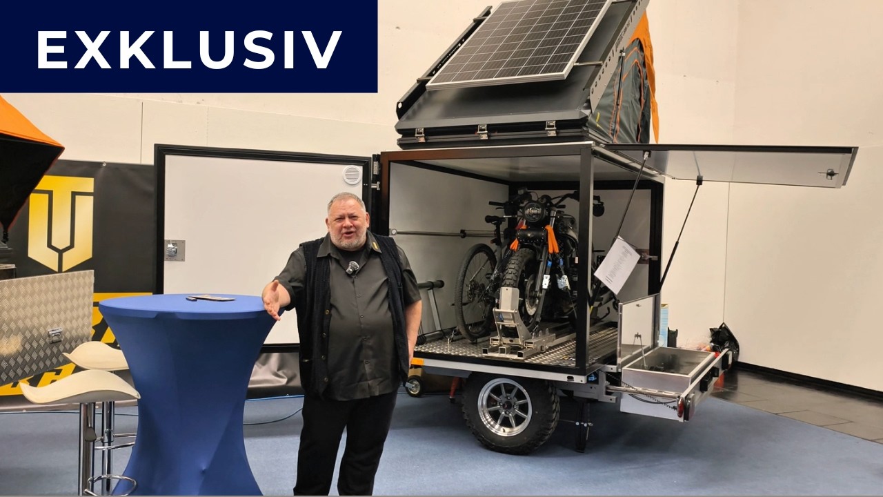 🔴Kürzester Camper / Caravan | Biker lieben diesen Trick |UNITRAIL Quer-Anhänger für Camping Motorrad