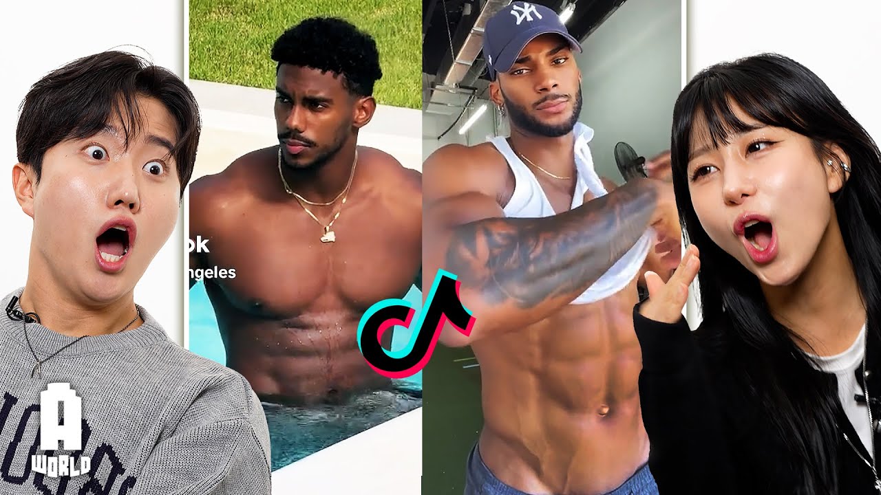 Koreans react to Attractive Black Guys TikToks!