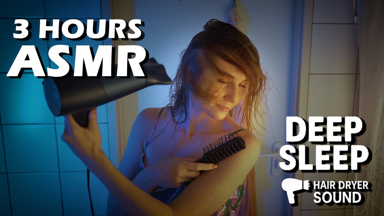 ASMR Hair Dryer Sounds for Sleep | Real Hair Drying & Whispering (No Talking Available)