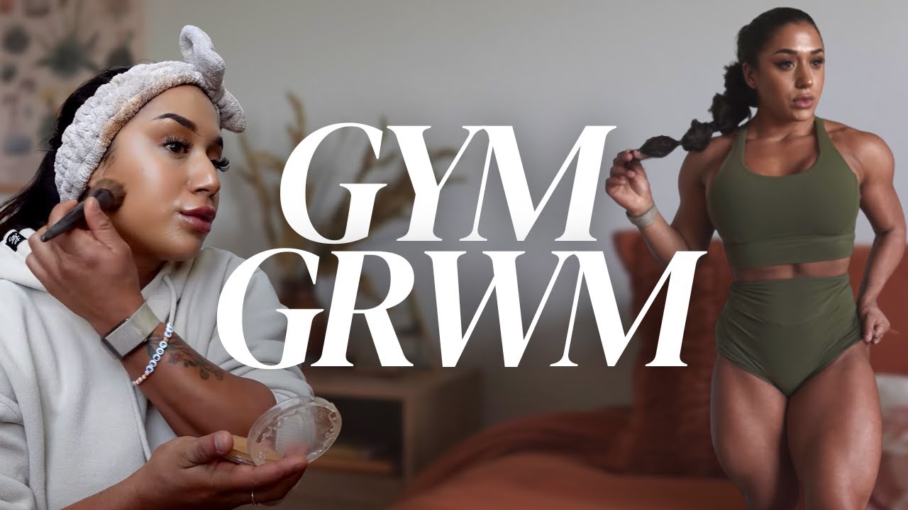 grwm for the gym | my pre gym routine | makeup + hair + supps